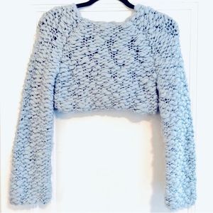 Nordstrom x Urchin | Chunky knit bolero super crop sweater w/ bell sleeves